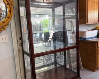 	#74	Large display cabinet 47x20x79	 $150.00 				