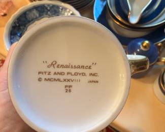 	#18	Fitz and Floyd Renaissance 62 pieces	 $225.00 				