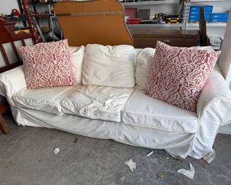 	#104	Slipcovered Sofa	 $75.00 				