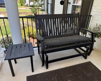	#101	Glider Rocker 4' L & Side Table	 $165.00 				