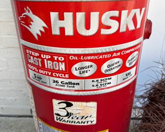 	#90	Husky Air Compressor	 $200.00 				