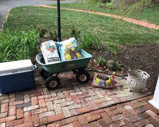 Cooler, cart, topsoil