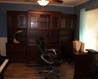 Large Wooden Office Desk, Computer Chair