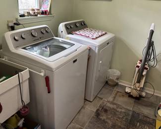 Maytag Washer and TopLoad Dryer, Shark Rotator Vacuum, MISC.