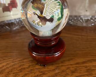 Reverse hand-painted glass globe