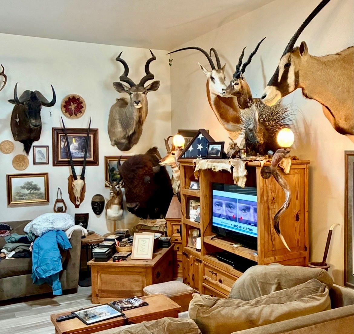 Please note, I’ll be updating this photo shortly. The family did pull the taxidermy porcupine last minute 