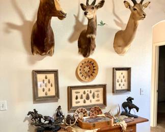 Please note, I’ll be updating this photo shortly, the family did pull the 2 statues and the glass/wood case on the console table. 