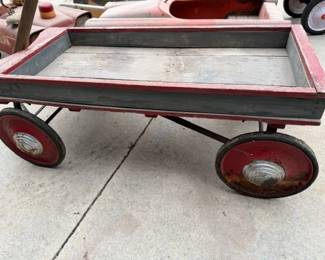 Antique wooden coaster wagon. 