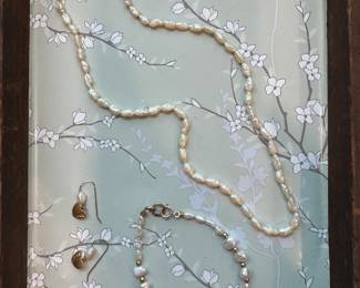 Vintage 14k Gold and pearl set