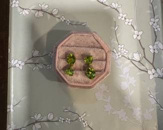 14kt Yellow Gold and Peridot Earrings