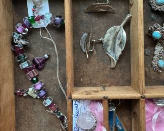Blown Glass Bracelet and Rose Quartz Ring