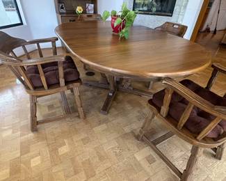 Solid Ranch oak family dining set