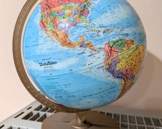 Replogle World Nation Relief Globe made in U.S.A.