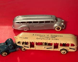 Rare TootsieToy buses
