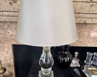 Designer glass lamp