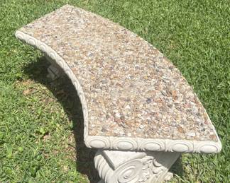 Cement sitting bench