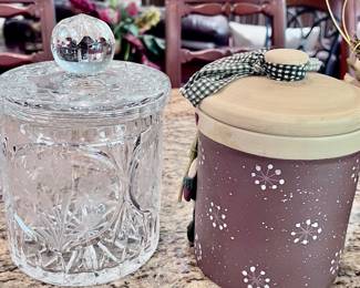 Crystal Biscuit Jar