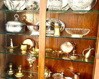 LOTS of brass and silver-plated pieces