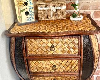 Wicker side table 