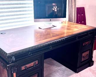 Large beautiful ornate office desk (can be disassembled into 3 pieces for easy moving )