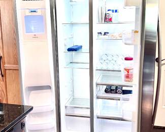 Inside of refrigerator. Comes with 2 water filters