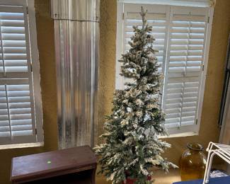 Christmas tree and small book case
