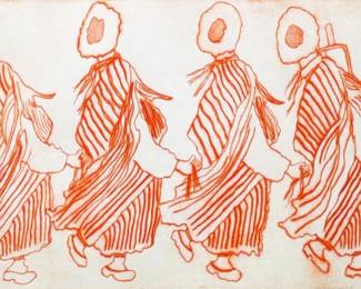 HAIM JOSEPH (ISRAEL, 20TH CENTURY) ETCHING | untitled Etching on paper 11 x 18.75 in (sight) Signed lower right "Haim Joseph"; numbered in pencil lower margin 16/250; double-matted and framed under glass.