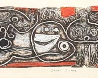 LAURA MARGOLUIS (AMERICAN, 20TH/21ST CENTURY) PASTEL ON PAPER | Seven Sisters Pastel on paper 5.75 x 22 in (sight) Signed lower right; numbered 11/200 lower left Dimensions: h. 12 x w. 28 in