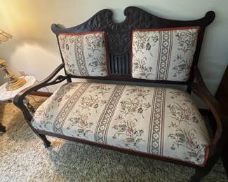 Hand Carved Settee