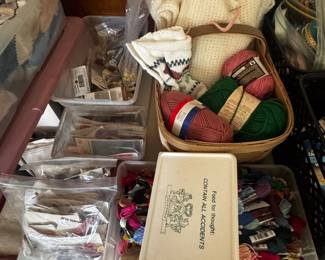Buttons, Crochet Items, (Note: Phillip Morris Lunch Box Misplaced)