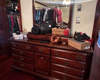 Cherry Dresser with Mirror