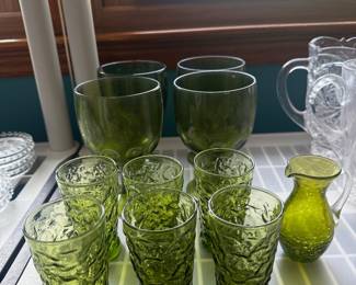 Green Vintage Glass