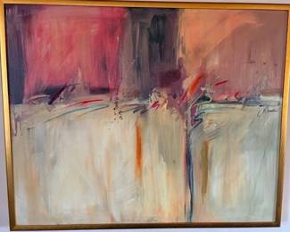 Joyce Combs abstract oil on canvas, 34" x 41.5"