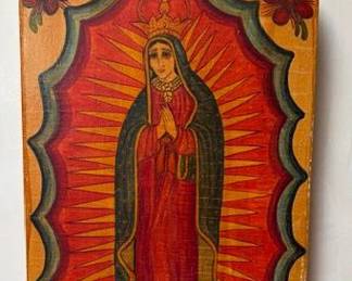 'Our Lady of Guadalupe' retablo by Carmelita Laura Valdes, 1997