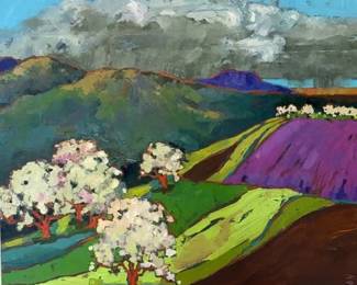 Bobbie Markeson oil on canvas, 30" x 30"