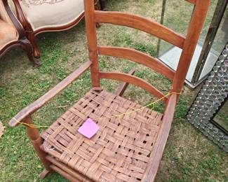 Very Early Rocker with split Oak seat 