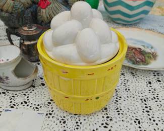 Eggs in a Basket Cookie Jar 