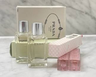 Assortment Of TravelSized Perfumes By Prada  Gucci