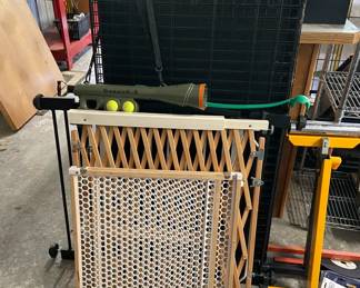 Large Metal Dog Kennel with Gates and Dog Toys