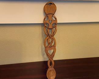 Hand Carved Celtic Love Spoon