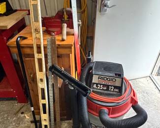 Ridgid Wet Dry Vac Yard Sticks Craftsman Bench Vise  More