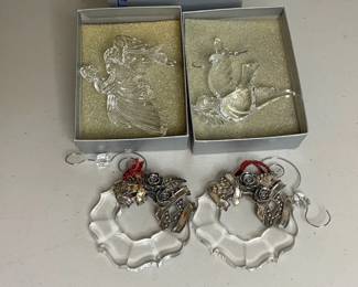 1988 Nordstrom Ornaments  Marquis by Waterford Crystal Angels