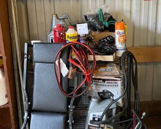 Automotive Lot Of Chemicals Jack Buffer Battery Charger  More