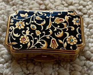 Stratton Goldtone Pill Box