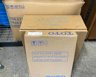 New In Boxes Toto Toilet Bowl Tank  Seat In White