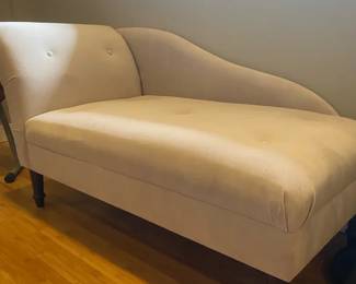 Beige Micro Fiber Chaise Lounge