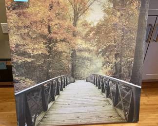 Canvas Print Of Bridge In Forest