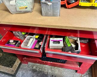 Workbench With Miscellaneous Supplies