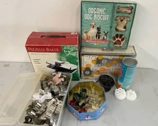 Cookie Baking Supplies including Christmas Cutters and Press