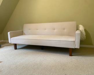 69 Tufted Futon Sofa  TemperPedic Twin Lit Simple Mattress